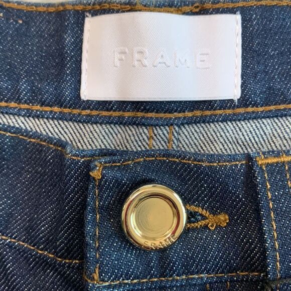 FRAME le Italien Wide Crop Italian rigid denim 100% cotton made in Italy sz 27 - Picture 5 of 12